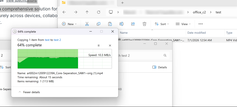 Large files, no waiting High-speed transfer of large files